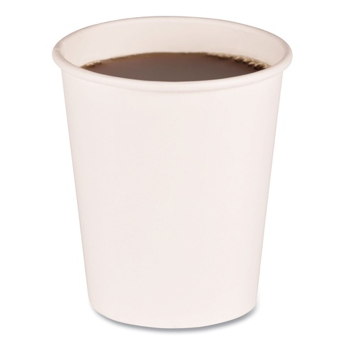 Boardwalk BWKWHT8HCUP 8 oz. Paper Hot Cups - White (1000/Carton) image number 0