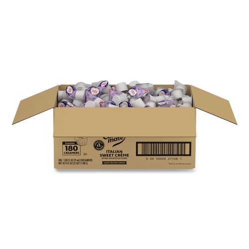 Food Service | Coffee-Mate 12222222 0.38 oz Mini Cups Bulk Liquid Coffee Creamer - Italian Sweet Cream (180/Carton) image number 0