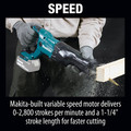 Reciprocating Saws | Makita XRJ04Z LXT 18V Cordless Lithium-Ion Reciprocating Saw (Tool Only) image number 11