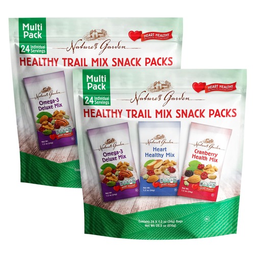 Snacks | Green Rabbit 810128792127 1.2 oz Healthy Trail Mix Snack Packs - Assorted Flavors (48/Carton) image number 0