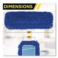 Mops | Gritt Commercial GRI1822412PK 24 in. x 5 in. Microfiber Looped Dust Mop Pad Head - Blue (12/Carton) image number 4