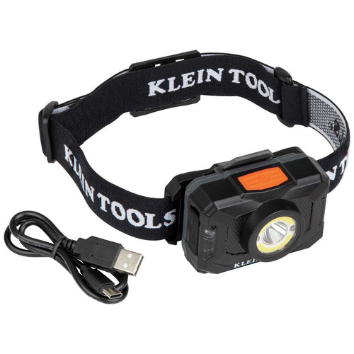 Headlamps | Klein Tools 56414 Rechargeable 2-Color LED Headlamp with Adjustable Strap image number 0