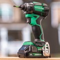 Impact Drivers | Metabo HPT WH18DCQ4M 18V MultiVolt Brushless Lithium-Ion Cordless Triple Hammer BOLT Impact Driver (Tool Only) image number 2
