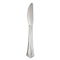 Food Service | WNA REF320KN Reflections Heavyweight Plastic Knife Utensils - Silver (40/Pack) image number 1