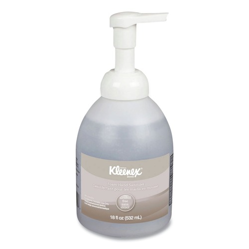 Cleaning & Janitorial Supplies | Kleenex 45827 18 oz. Pump Bottle Fragrance-Free Alcohol-Free Foam Hand Sanitizer image number 0