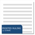 Notebooks & Pads | Roaring Spring 15009 11 in. x 8.5 in. Sheets 12 Staves Music Transcription Format Music Notebook - White Cover (24/Carton) image number 4