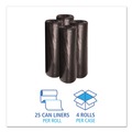 Trash Bags | Boardwalk H8647HKKR01 56 Gallon 0.6 mil 43 in. x 47 in. Low-Density Waste Can Liners - Black (100/Carton) image number 2