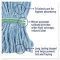 Tradesmen Day Sale | Boardwalk BWK502BLEA 5 in. Headband Super Loop Cotton/Synthetic Fiber Wet Mop Heads - Blue, Medium image number 7