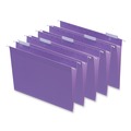 Office Jansan | Universal UNV14120EE 1/5-Cut Tab Deluxe Bright Color Hanging File Folders - Letter Size, Violet (25/Box) image number 1