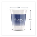 Food Service | FLAVIA 25200058 12 oz. Blue Band Flavia Logo Cold Cups - Clear/Blue (1000/Carton) image number 2