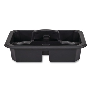 Rubbermaid Commercial Cleaning Caddy Compatible with Full-Size and Compact Housekeeping Carts - Black (6/Carton)