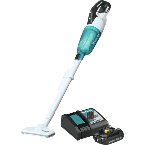 Vacuums | Makita XLC03R1WX4 18V LXT Lithium-ion Compact Brushless Cordless Vacuum Kit, Trigger with Lock (2 Ah) image number 0