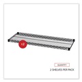 Office Jansan | Alera ALESW584818BL Industrial Wire Shelving 48 in. x 18 in. Extra Wire Shelves - Black (2-Piece/Carton) image number 2
