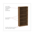  | Alera ALEVA636632WA 31.75 in. x 14 in. x 64.75 in. Valencia Series 5-Shelf Bookcase - Modern Walnut image number 6