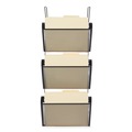 Office Jansan | Universal UNV20011 14.13 in. x 3.38 in. x 8.5 in. Mesh Three-Pack Wall Files - Letter Size, Black (1/Set) image number 4