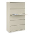 | Alera 25512 42 in. x 18.63 in. x 67.63 in. 5 Legal/Letter/A4/A5 Size Lateral File Drawers - Putty image number 4