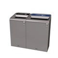 Trash Cans | Rubbermaid Commercial 1961628 33 Gallon Landfill Configure Indoor Recycling Waste Receptacle - Gray image number 2