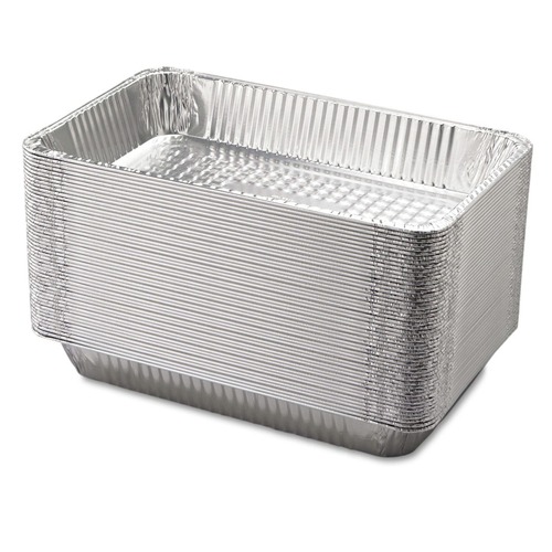 Bulk Savings Pricing 2 | Handi-Foil 201970 12.19 in. x 20.75 in. Full-Size Deep Aluminum Steam Table Pans (50/Carton) image number 0