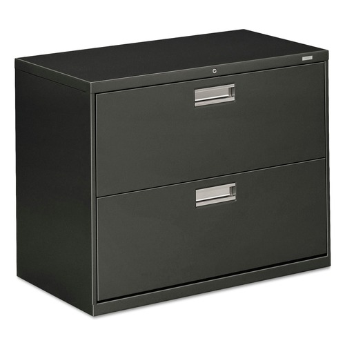  | HON H682.L.S Brigade 600 Series 36 in. x 18 in. x 28 in. 2 Legal/Letter-Size File Drawers Lateral File - Charcoal image number 0