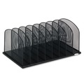 Office Jansan | Safco 3253BL Onyx 19.5 in. x 11.5 in. x 8.25 in. 6-Compartment, 3-Drawer Organizer - Black image number 0
