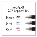 Pens | uni-ball 65874PP 207 Impact RT Gel Bold 1 mm Conical Tip Pen Refills - Blue Ink (2/Pack) image number 4
