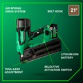 Framing Nailers | Metabo HPT NR3690DRM MultiVolt 36V Brushless Lithium-Ion 21 Degree Cordless Framing Nailer Kit (2.5 Ah) image number 3