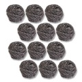 Sponges & Scrubbers | Boardwalk 84BWK SS 2-1/2 in. x 2-3/4 in. Stainless Steel Scrubber - Steel Gray (12/Carton) image number 0