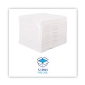Cleaning & Janitorial Supplies | Boardwalk BWK-V030QPW 12 in. x 13 in. DRC Wipers - White (90 Bag, 12 Bags/Carton) image number 5