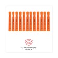 Office Jansan | Universal UNV08863 Fluorescent Ink Chisel Tip Desk Highlighters - Orange (1 Dozen) image number 6