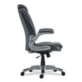 Office Chairs | Alera ALELT4219 Leithen Bonded Leather Midback Chair Supports Up to 275 lbs. - Gray/Silver image number 3