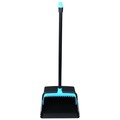 Cleaning Cloths | Impact T0011-01 12.32 in. Wide 31.84 in. Aluminum Handle Plastic LobbyMaster Dust Pan - Blue/Black (6/Carton) image number 1