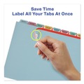 Office Jansan | Avery 12433 11 x 8.5 Print and Apply Index Maker Clear Label 8-Tab Dividers with Printable Label Strip - Assorted Tabs (5/Pack) image number 3