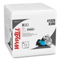  | WypAll KCC 41026 12-1/2 in. x 12 in. 1/4 Fold X80 Cloths with Hydroknit - White (50/Box 4 Boxes/Carton) image number 1