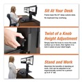 Office Furniture & Lighting | Victor DC350A High Rise 28 in. x 23 in. x 10.5 in. to 15.5 in. Dual Monitor Standing Desk Workstation - Black image number 5