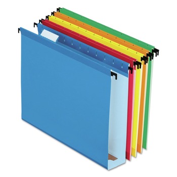 Pendaflex SureHook 1/5-Cut Tabs 2 in. Capacity Letter Size Extra-Capacity Hanging Folders - Assorted Colors (20/Box)
