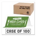 Floor Signs | Tabbies 79162 BeSafe 8 in. x 3.87 in. Messaging Table Top Tent Card - Green (100/Carton) image number 1