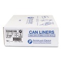 Trash Bags | Inteplast Group S334016N 33 in. x 40 in. 16 mic 33 Gallon High-Density Commercial Can Liners - Clear (250/Carton) image number 2