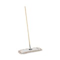 Mops | Boardwalk BWKM245C 24 in. x 5 in. Cotton Head 60 in. Wood Handle Cotton Dry Mopping Kit - Natural (1-Kit) image number 0