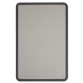 Office Jansan | Quartet 7693G 36 in. x 24 in.Contour Fabric Bulletin Board - Gray/Black image number 1