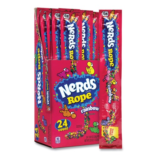 Snacks | Green Rabbit 10041420045698 0.92 oz Nerds Rope Candy - Fruity (24/Carton) image number 0