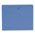 File Folders | Smead 75502 Straight Tab Letter Size Colored File Jackets with Reinforced Double-Ply Tab - Blue (100/Box) image number 2