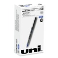 Office Jansan | uni-ball 70129 Bold 1 mm Stick VISION Roller Ball Pen - Blue Ink, Black/Blue/Clear Barrel (1 Dozen) image number 0