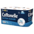 Toilet Paper | Cottonelle 55480 Ultra CleanCare 1-Ply Septic Safe Strong Bath Tissue Toilet Paper - White (4/Carton) image number 1
