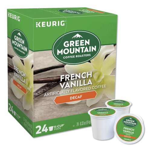 Office Jansan | Green Mountain Coffee 5000330142 French Vanilla Decaf Coffee K-Cups (24/Box) image number 0