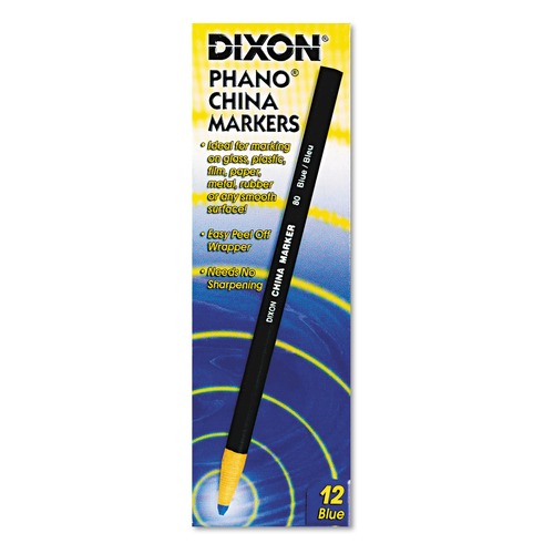 Markers | Dixon X00080 China Marker - Blue (1-Dozen) image number 0