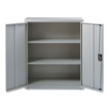 Office Filing Cabinets & Shelves | Alera 25765 36 in. x 18 in. x 42 in. 3 Shelves Economy Assembled Storage Cabinets - Light Gray image number 8