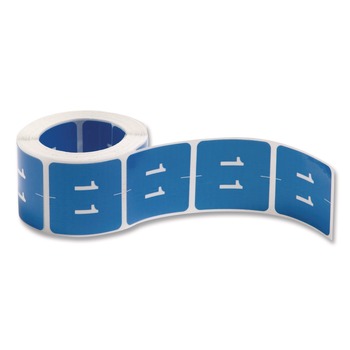 Smead 1.5 in. x 1.5 in. 1 Numerical End Tab File Folder Labels - Light Blue (1-Roll)