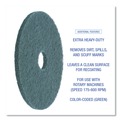 Just Launched | Boardwalk BWK4020GRE 20 in. Diameter Heavy-Duty Scrubbing Floor Pads - Green (5/Carton) image number 4