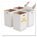 Trash & Waste Bins | Gritt Commercial GRI52030G4 30 Gallon Corrugated Cardboard Trash Can and Recycling Container, White, 4/Carton image number 2