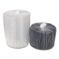 Food Trays, Containers, and Lids | Pactiv Corp. YEH899020000 10 in. x 10 in. x 3.38 in. Round ShowCake 2-Part Cake Container - Clear/Black (90/Carton) image number 2